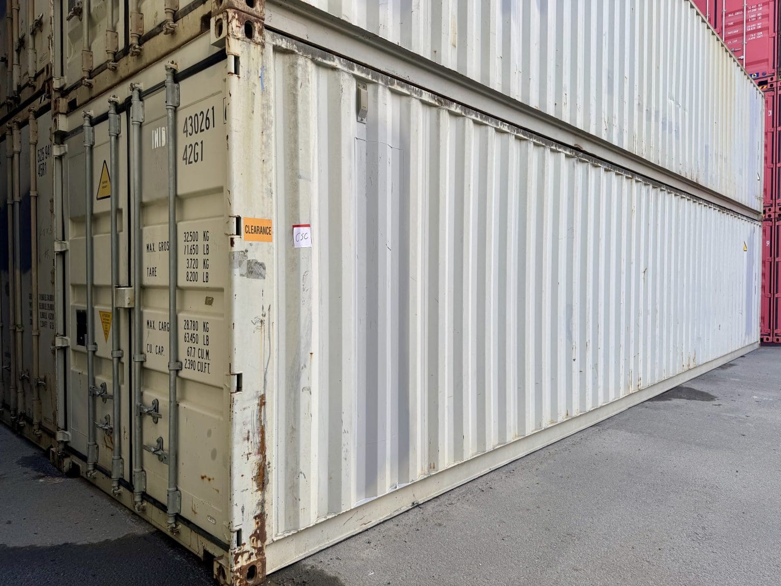 Engineered piers with fixings at the corner castings are typical for a consented container dwelling.