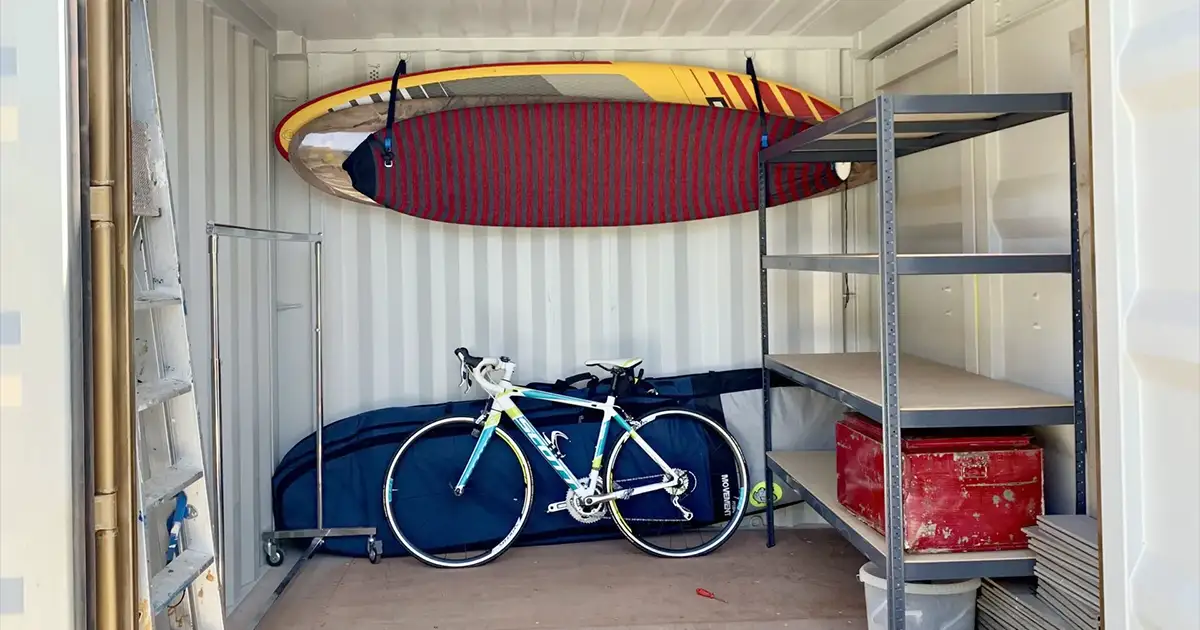 Workshops, home gyms and racked storage